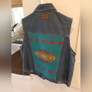 Vintage Pendleton Denim Vest size Small